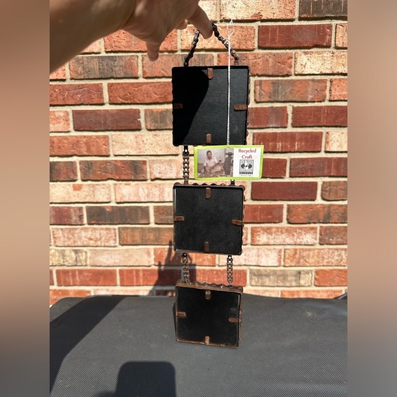 Bicycle Chain Recycled 3 Tier Hanging Picture Frame Approx. 17” x 3.75” x 3.75” - Picture 2 of 7